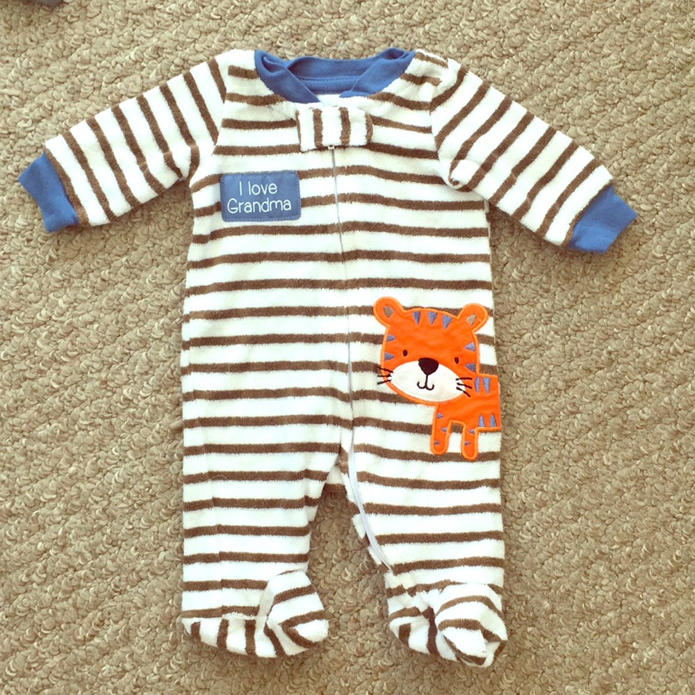 Koalababy terry zip up footies pajamas outfit NB!
